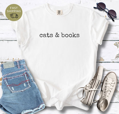 Cats & Books T-shirt