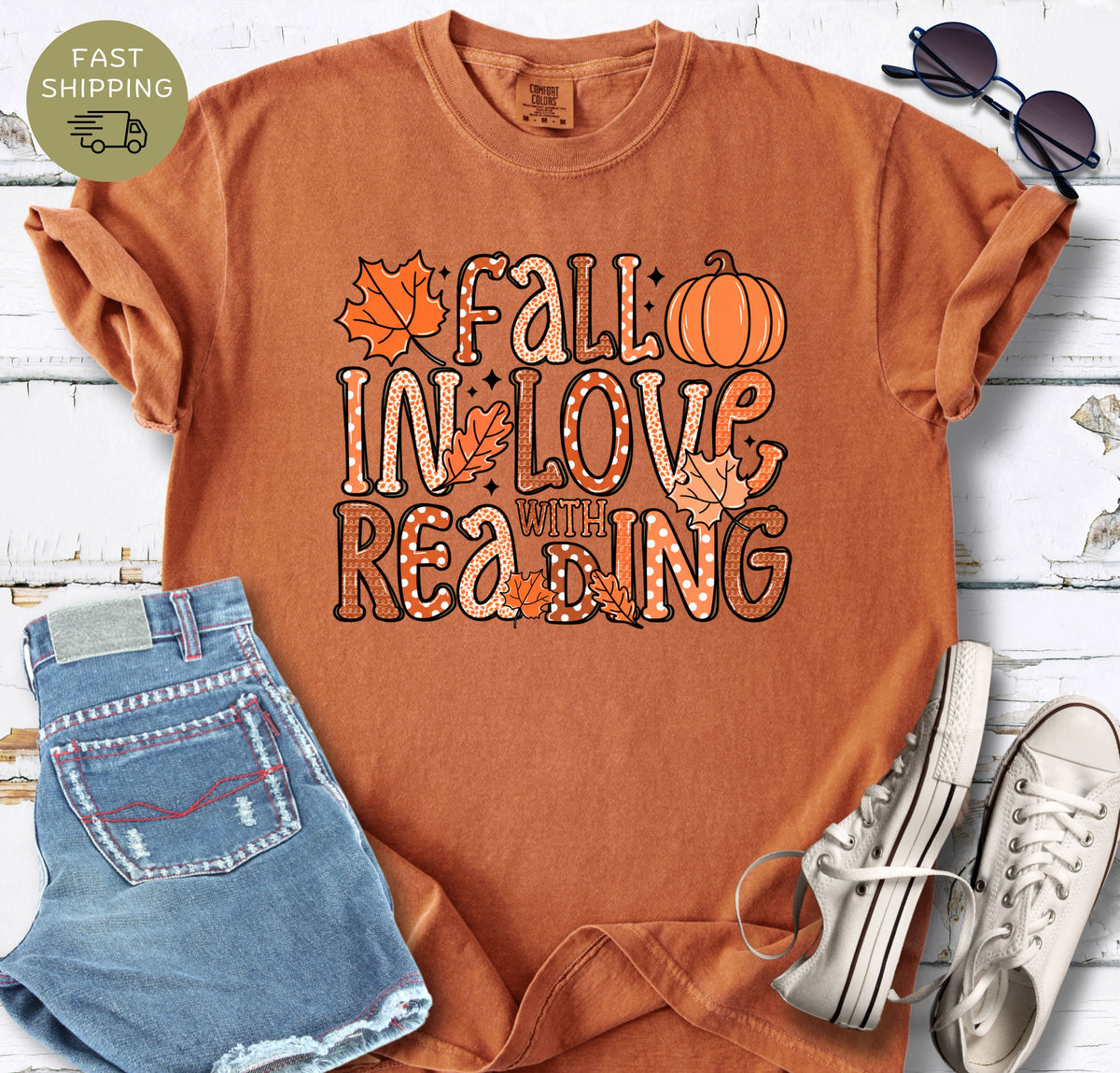 Fall In Love With Reading T-shirt