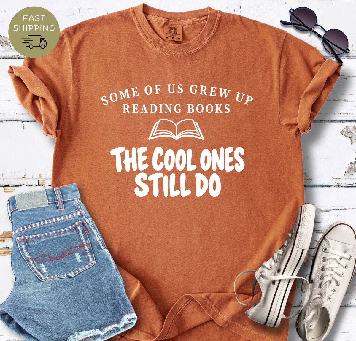 Yam Comfort Colors tee with bold white typography for people proudly in their reading era.